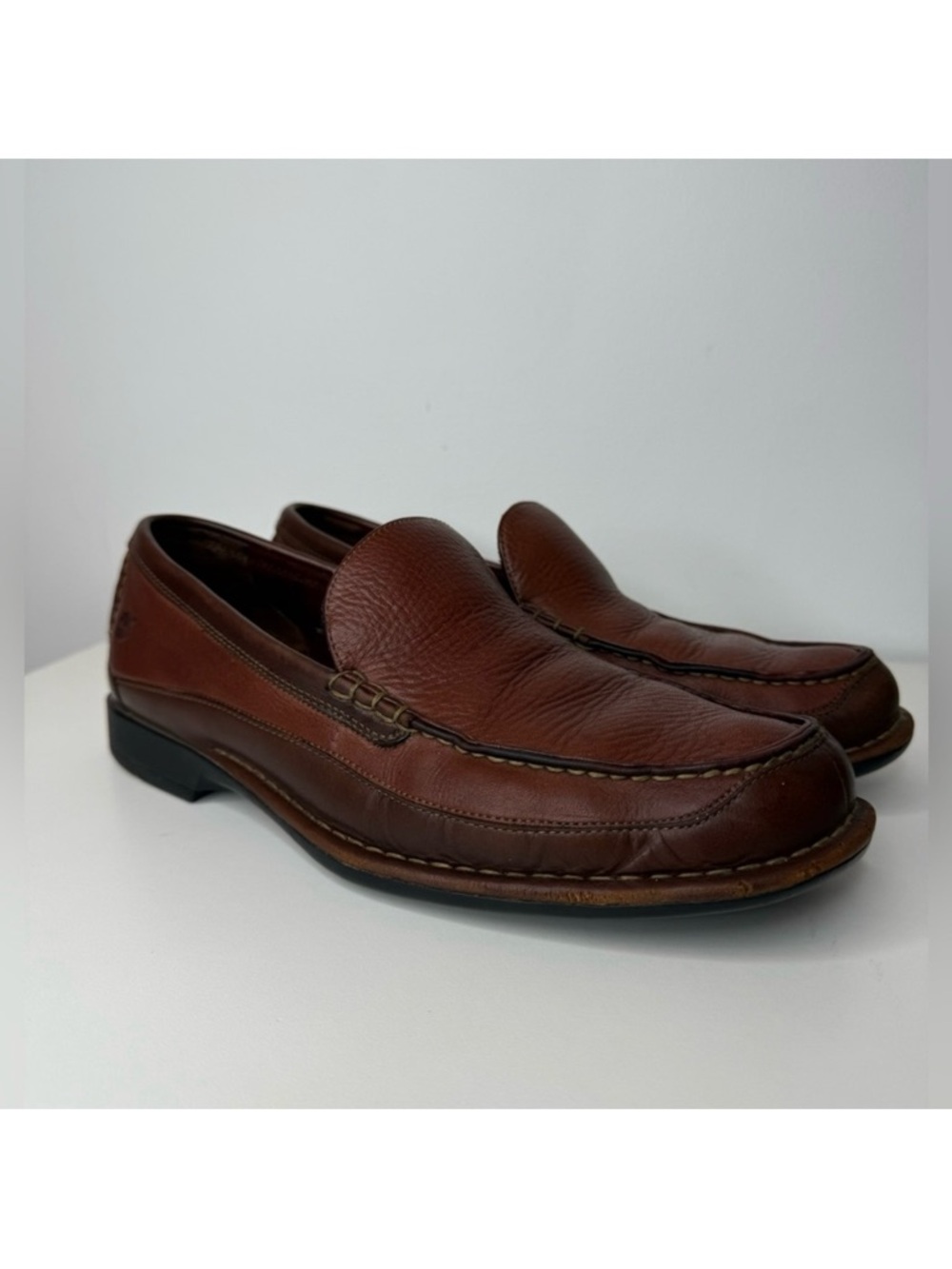 Timberland Smart Comfort System Brown Leather Loafer Shoe Dress Casual Men 10